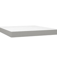 Boxspringbett mit Matratze & LED Hellgrau 180x200 cm Stoff
