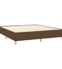 Boxspringbett mit Matratze & LED Dunkelbraun 180x200 cm Stoff