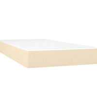 Boxspringbett mit Matratze & LED Creme 200x200 cm Stoff