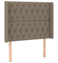 Boxspringbett mit Matratze & LED Taupe 90x190 cm Stoff