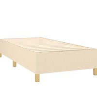 Boxspringbett mit Matratze & LED Creme 90x190 cm Stoff