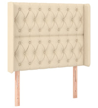 Boxspringbett mit Matratze & LED Creme 90x190 cm Stoff