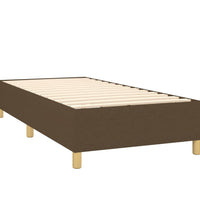 Boxspringbett mit Matratze & LED Dunkelbraun 100x200 cm Stoff