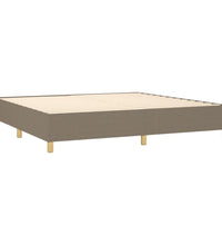 Boxspringbett mit Matratze & LED Taupe 200x200 cm Stoff