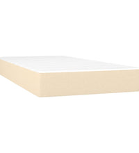 Boxspringbett mit Matratze & LED Creme 200x200 cm Stoff
