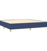 Boxspringbett mit Matratze & LED Blau 200x200 cm Stoff