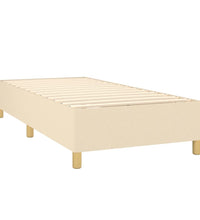 Boxspringbett mit Matratze & LED Creme 90x190 cm Stoff