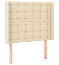Boxspringbett mit Matratze & LED Creme 90x190 cm Stoff