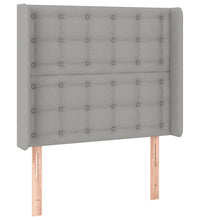 Boxspringbett mit Matratze & LED Hellgrau 90x200 cm Stoff