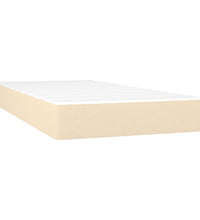 Boxspringbett mit Matratze & LED Creme 90x200 cm Stoff