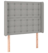 Boxspringbett mit Matratze & LED Hellgrau 100x200 cm Stoff