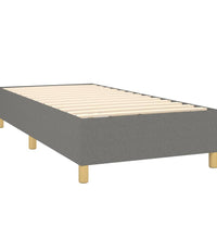 Boxspringbett mit Matratze & LED Dunkelgrau 100x200 cm Stoff