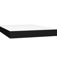 Boxspringbett mit Matratze & LED Schwarz 140x200 cm Stoff