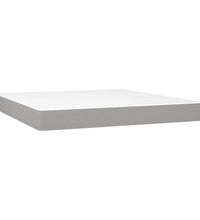 Boxspringbett mit Matratze & LED Hellgrau 180x200 cm Stoff