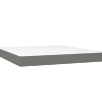 Boxspringbett mit Matratze & LED Dunkelgrau 180x200 cm Stoff