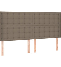 Boxspringbett mit Matratze & LED Taupe 200x200 cm Stoff