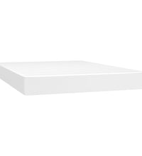 Boxspringbett mit Matratze & LED Weiß 140x190 cm Kunstleder