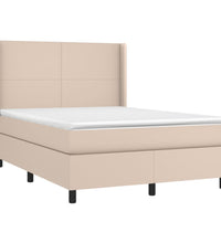 Boxspringbett mit Matratze & LED Cappuccino-Braun 140x190cm