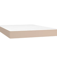 Boxspringbett mit Matratze & LED Cappuccino-Braun 140x190cm