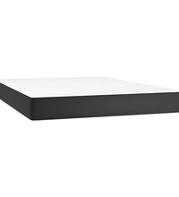 Boxspringbett mit Matratze & LED Schwarz 140x200 cm Kunstleder