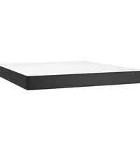 Boxspringbett mit Matratze & LED Schwarz 180x200 cm Kunstleder