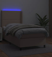 Boxspringbett mit Matratze & LED Cappuccino-Braun 80x200cm