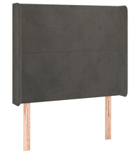 Boxspringbett mit Matratze & LED Dunkelgrau 80x200 cm Samt