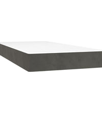 Boxspringbett mit Matratze & LED Dunkelgrau 90x190 cm Samt