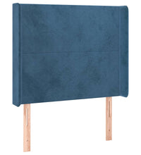 Boxspringbett mit Matratze & LED Dunkelblau 90x190 cm Samt