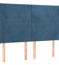 Boxspringbett mit Matratze & LED Dunkelblau 140x200 cm Samt