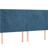 Boxspringbett mit Matratze & LED Dunkelblau 180x200 cm Samt