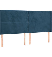 Boxspringbett mit Matratze & LED Dunkelblau 160x200 cm Samt