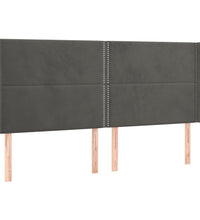 Boxspringbett mit Matratze & LED Dunkelgrau 180x200 cm Samt
