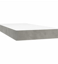 Boxspringbett mit Matratze & LED Hellgrau 80x200 cm Samt