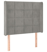 Boxspringbett mit Matratze & LED Hellgrau 80x200 cm Samt