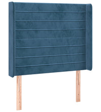Boxspringbett mit Matratze & LED Dunkelblau 80x200 cm Samt
