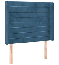 Boxspringbett mit Matratze & LED Dunkelblau 90x190 cm Samt