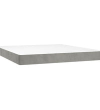 Boxspringbett mit Matratze & LED Hellgrau 160x200 cm Samt