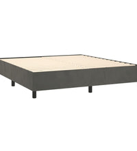 Boxspringbett mit Matratze & LED Dunkelgrau 180x200 cm Samt