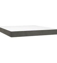 Boxspringbett mit Matratze & LED Dunkelgrau 180x200 cm Samt
