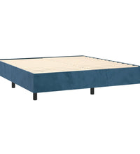 Boxspringbett mit Matratze & LED Dunkelblau 180x200 cm Samt