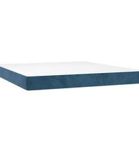 Boxspringbett mit Matratze & LED Dunkelblau 180x200 cm Samt