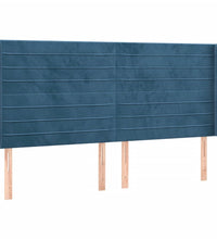 Boxspringbett mit Matratze & LED Dunkelblau 180x200 cm Samt