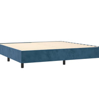 Boxspringbett mit Matratze & LED Dunkelblau 200x200 cm Samt