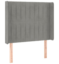 Boxspringbett mit Matratze & LED Hellgrau 80x200 cm Samt