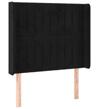 Boxspringbett mit Matratze & LED Schwarz 80x200 cm Samt