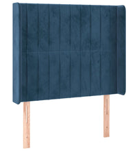 Boxspringbett mit Matratze & LED Dunkelblau 100x200 cm Samt