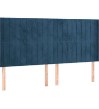 Boxspringbett mit Matratze & LED Dunkelblau 200x200 cm Samt