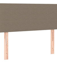 Boxspringbett mit Matratze & LED Taupe 90x200 cm Stoff