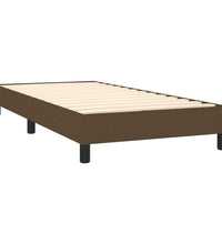 Boxspringbett mit Matratze & LED Dunkelbraun 80x200 cm Stoff